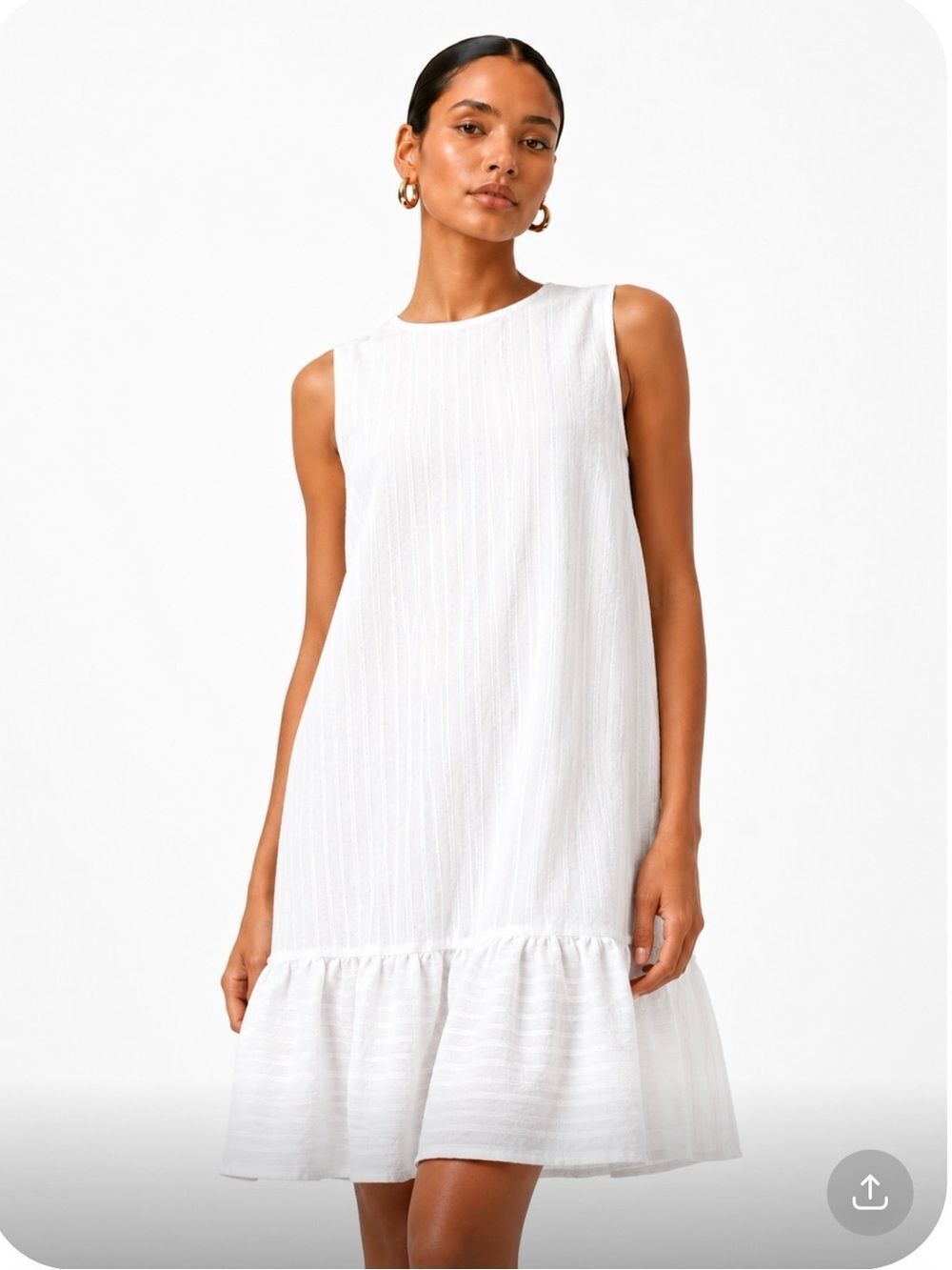 TOMMY BAHAMA Linen White Sleeveless Midi Dress Size M